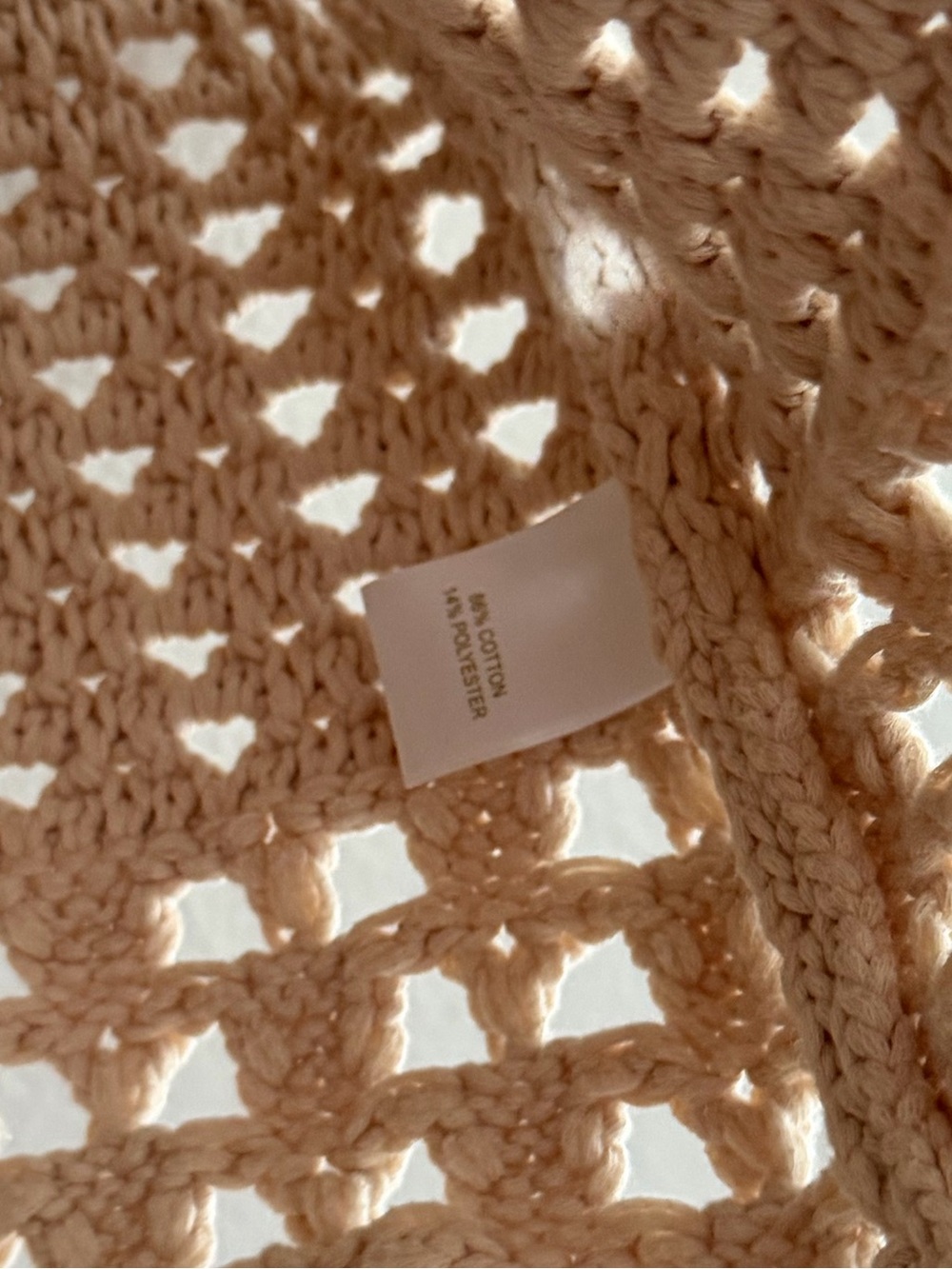 House of Harlow 1960 Knit Button-Front Crochet Vest - Beige Women’s L Boho Beach - Picture 5 of 6